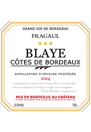 French fragaul  Blaye-Côtes de Bordeaux AOC « 2 star » red wine
