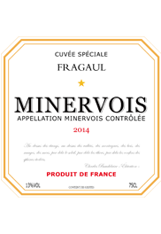 French fragaul Minervois AOC « 1 star » red wine