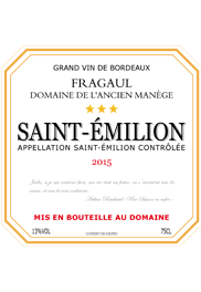 French fragaul Saint-Emilion AOC «&nbsp;3 star&nbsp;» red wine