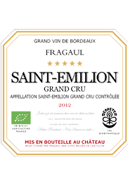 French fragaul Saint-Emilion Grand Cru AOC « 5 star » red wine