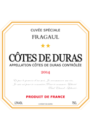 Vin rouge « 2 étoiles» AOC Côtes de Duras